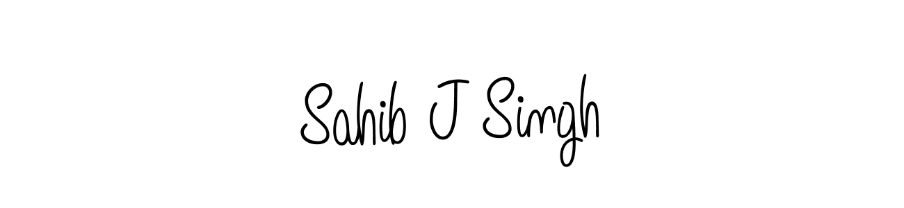You should practise on your own different ways (Angelique-Rose-font-FFP) to write your name (Sahib J Singh) in signature. don't let someone else do it for you. Sahib J Singh signature style 5 images and pictures png