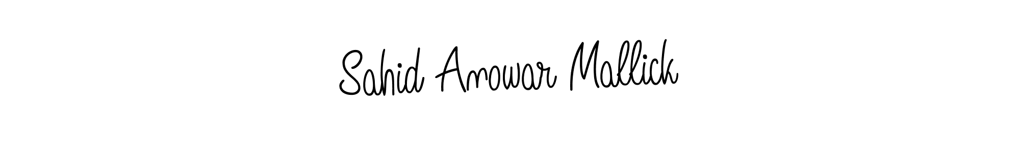 The best way (Angelique-Rose-font-FFP) to make a short signature is to pick only two or three words in your name. The name Sahid Anowar Mallick include a total of six letters. For converting this name. Sahid Anowar Mallick signature style 5 images and pictures png