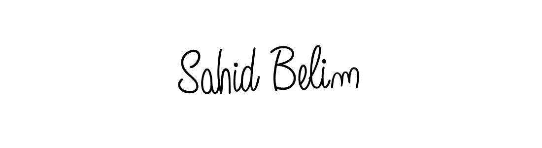 You should practise on your own different ways (Angelique-Rose-font-FFP) to write your name (Sahid Belim) in signature. don't let someone else do it for you. Sahid Belim signature style 5 images and pictures png