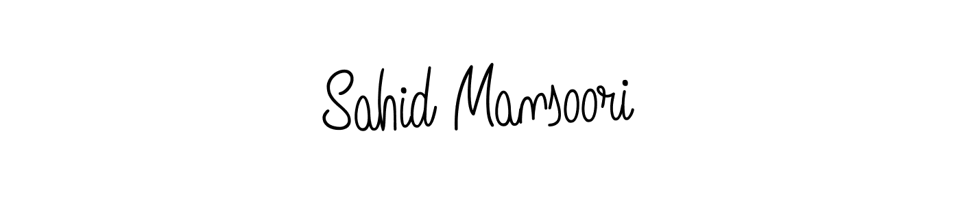 Make a beautiful signature design for name Sahid Mansoori. With this signature (Angelique-Rose-font-FFP) style, you can create a handwritten signature for free. Sahid Mansoori signature style 5 images and pictures png