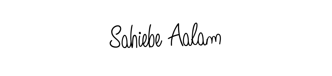 Use a signature maker to create a handwritten signature online. With this signature software, you can design (Angelique-Rose-font-FFP) your own signature for name Sahiebe Aalam. Sahiebe Aalam signature style 5 images and pictures png
