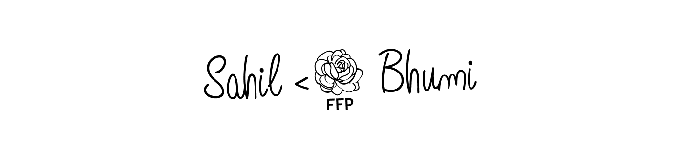 Similarly Angelique-Rose-font-FFP is the best handwritten signature design. Signature creator online .You can use it as an online autograph creator for name Sahil <3 Bhumi. Sahil <3 Bhumi signature style 5 images and pictures png