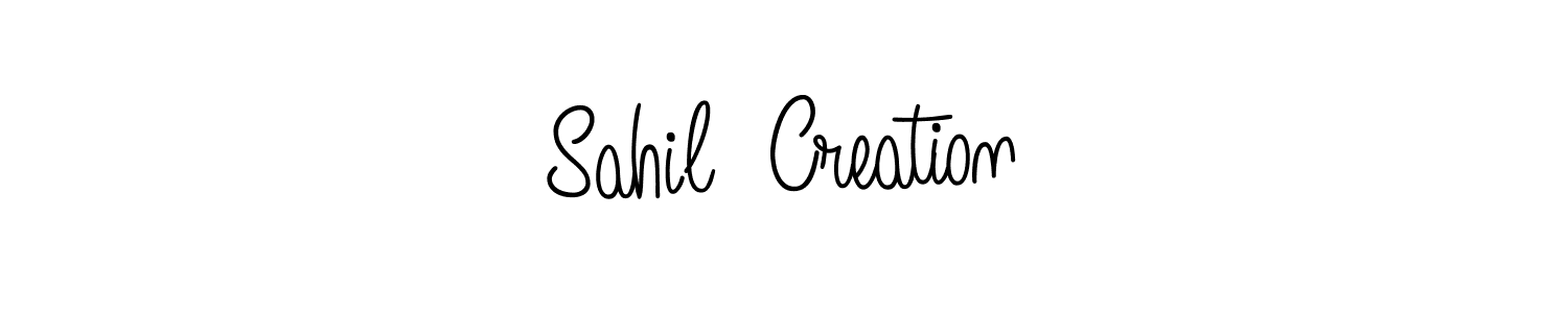 Use a signature maker to create a handwritten signature online. With this signature software, you can design (Angelique-Rose-font-FFP) your own signature for name Sahil  Creation. Sahil  Creation signature style 5 images and pictures png