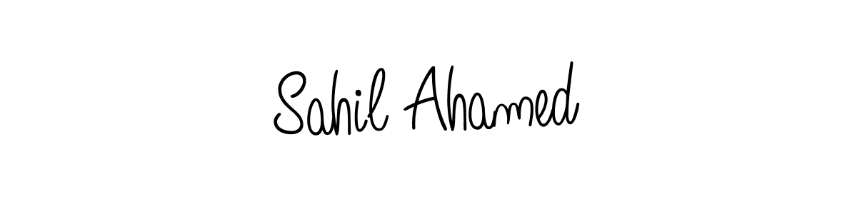 How to make Sahil Ahamed name signature. Use Angelique-Rose-font-FFP style for creating short signs online. This is the latest handwritten sign. Sahil Ahamed signature style 5 images and pictures png