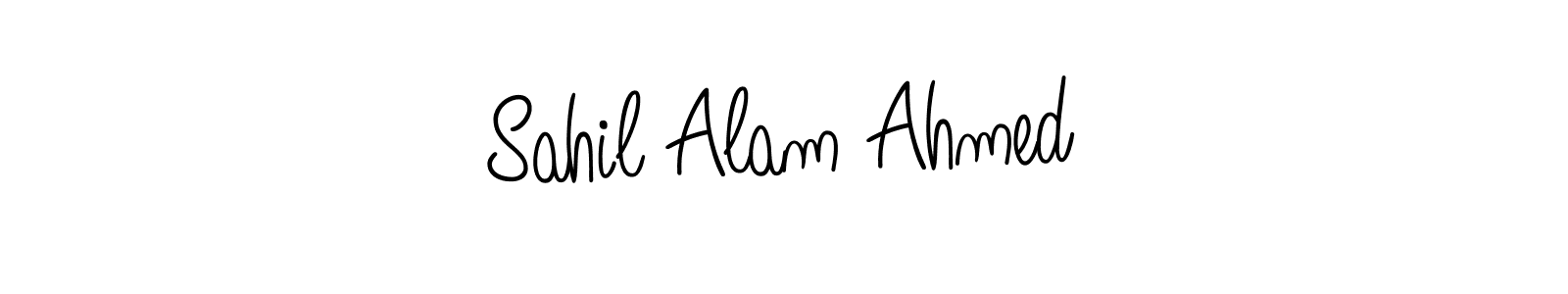 How to make Sahil Alam Ahmed name signature. Use Angelique-Rose-font-FFP style for creating short signs online. This is the latest handwritten sign. Sahil Alam Ahmed signature style 5 images and pictures png