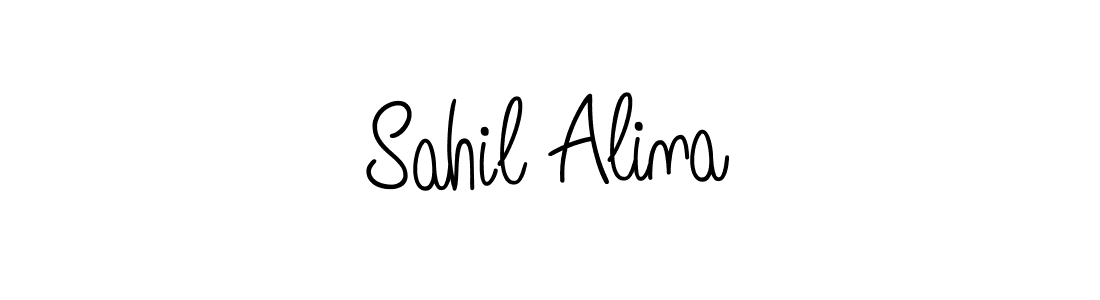 How to make Sahil Alina signature? Angelique-Rose-font-FFP is a professional autograph style. Create handwritten signature for Sahil Alina name. Sahil Alina signature style 5 images and pictures png