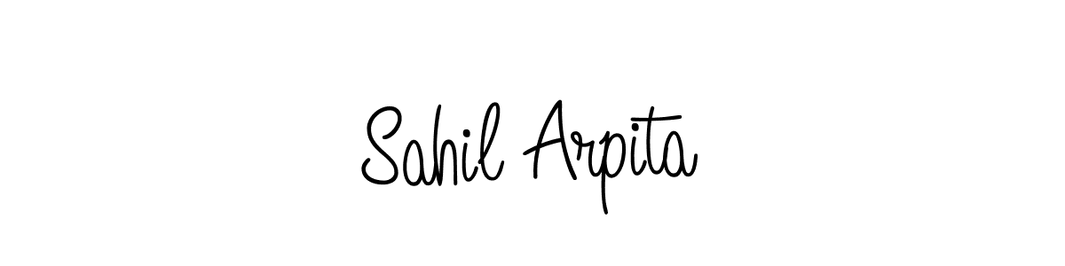 Check out images of Autograph of Sahil Arpita name. Actor Sahil Arpita Signature Style. Angelique-Rose-font-FFP is a professional sign style online. Sahil Arpita signature style 5 images and pictures png