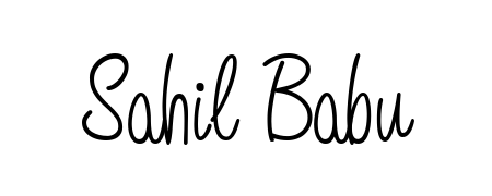 Use a signature maker to create a handwritten signature online. With this signature software, you can design (Angelique-Rose-font-FFP) your own signature for name Sahil Babu. Sahil Babu signature style 5 images and pictures png