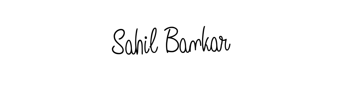 You should practise on your own different ways (Angelique-Rose-font-FFP) to write your name (Sahil Bankar) in signature. don't let someone else do it for you. Sahil Bankar signature style 5 images and pictures png