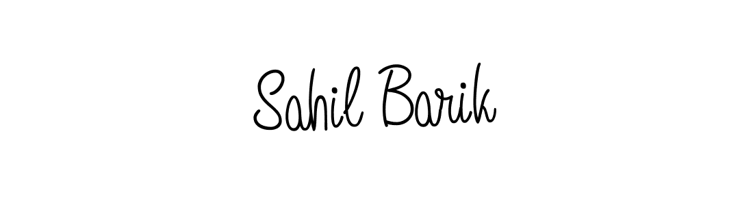 The best way (Angelique-Rose-font-FFP) to make a short signature is to pick only two or three words in your name. The name Sahil Barik include a total of six letters. For converting this name. Sahil Barik signature style 5 images and pictures png