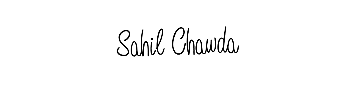 Sahil Chawda stylish signature style. Best Handwritten Sign (Angelique-Rose-font-FFP) for my name. Handwritten Signature Collection Ideas for my name Sahil Chawda. Sahil Chawda signature style 5 images and pictures png