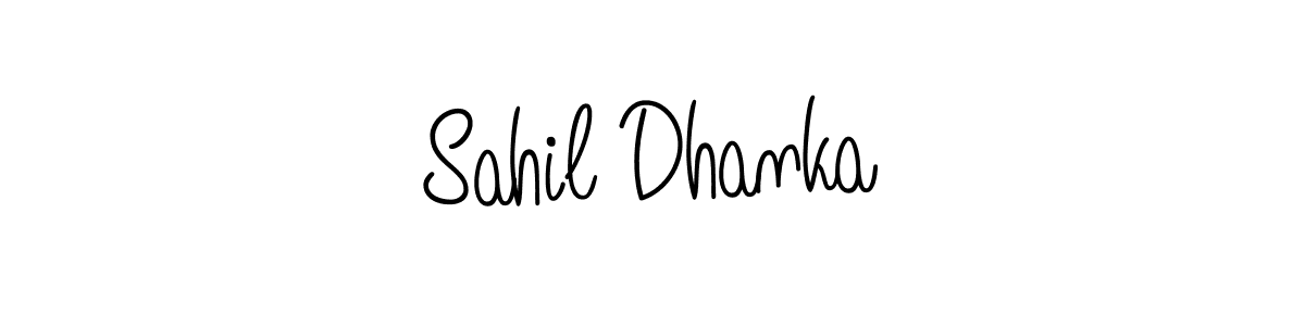 if you are searching for the best signature style for your name Sahil Dhanka. so please give up your signature search. here we have designed multiple signature styles  using Angelique-Rose-font-FFP. Sahil Dhanka signature style 5 images and pictures png