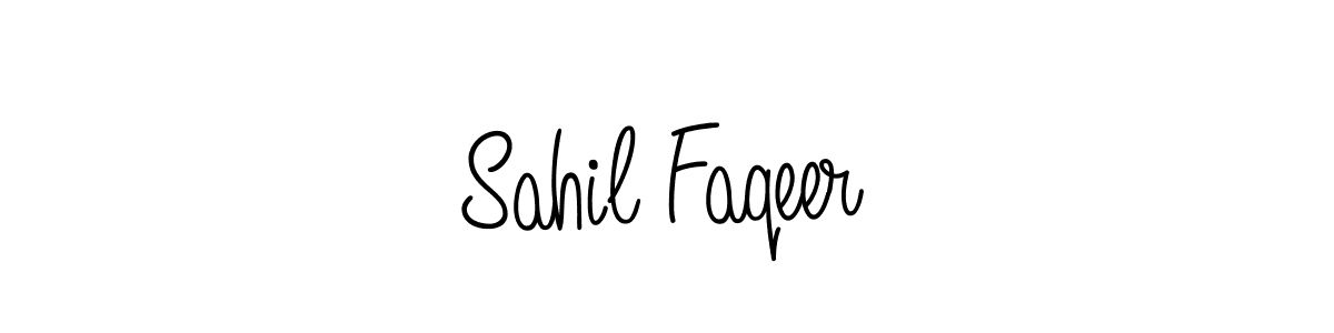 Make a beautiful signature design for name Sahil Faqeer. With this signature (Angelique-Rose-font-FFP) style, you can create a handwritten signature for free. Sahil Faqeer signature style 5 images and pictures png