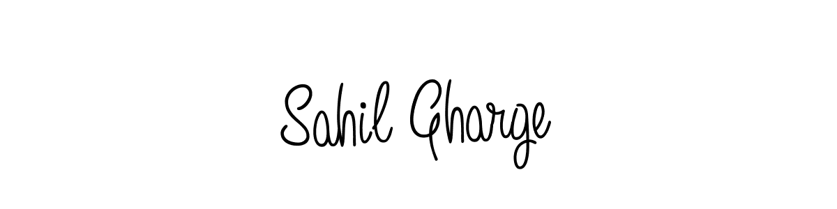 Use a signature maker to create a handwritten signature online. With this signature software, you can design (Angelique-Rose-font-FFP) your own signature for name Sahil Gharge. Sahil Gharge signature style 5 images and pictures png