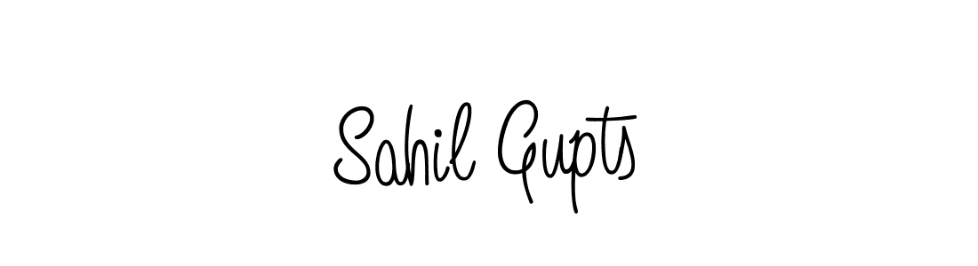 Make a beautiful signature design for name Sahil Gupts. With this signature (Angelique-Rose-font-FFP) style, you can create a handwritten signature for free. Sahil Gupts signature style 5 images and pictures png