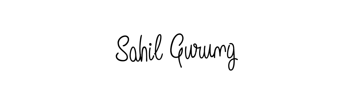 How to make Sahil Gurung name signature. Use Angelique-Rose-font-FFP style for creating short signs online. This is the latest handwritten sign. Sahil Gurung signature style 5 images and pictures png