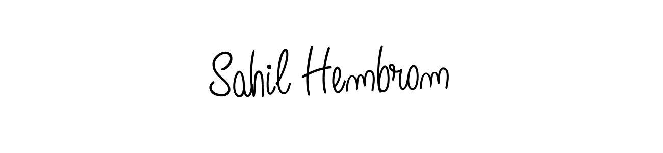 Use a signature maker to create a handwritten signature online. With this signature software, you can design (Angelique-Rose-font-FFP) your own signature for name Sahil Hembrom. Sahil Hembrom signature style 5 images and pictures png