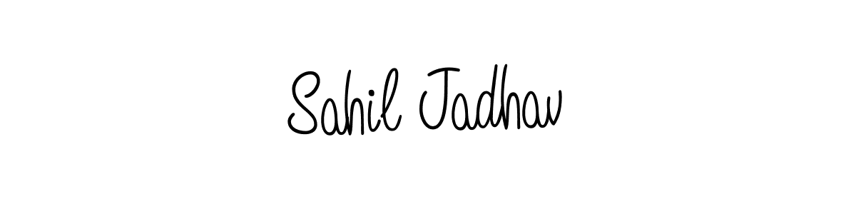 This is the best signature style for the Sahil Jadhav name. Also you like these signature font (Angelique-Rose-font-FFP). Mix name signature. Sahil Jadhav signature style 5 images and pictures png