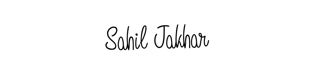 You should practise on your own different ways (Angelique-Rose-font-FFP) to write your name (Sahil Jakhar) in signature. don't let someone else do it for you. Sahil Jakhar signature style 5 images and pictures png