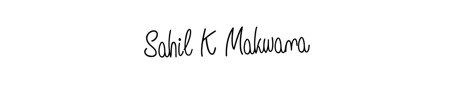 Create a beautiful signature design for name Sahil K Makwana. With this signature (Angelique-Rose-font-FFP) fonts, you can make a handwritten signature for free. Sahil K Makwana signature style 5 images and pictures png