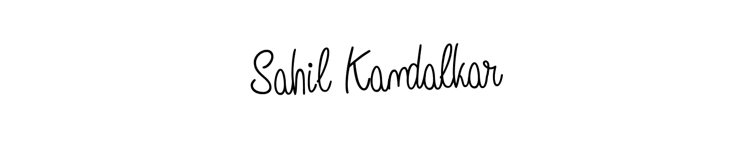 Create a beautiful signature design for name Sahil Kandalkar. With this signature (Angelique-Rose-font-FFP) fonts, you can make a handwritten signature for free. Sahil Kandalkar signature style 5 images and pictures png