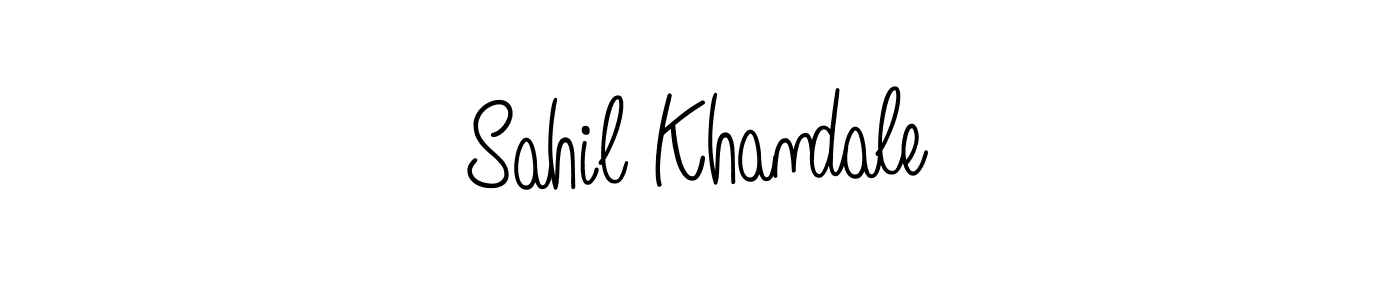 Sahil Khandale stylish signature style. Best Handwritten Sign (Angelique-Rose-font-FFP) for my name. Handwritten Signature Collection Ideas for my name Sahil Khandale. Sahil Khandale signature style 5 images and pictures png