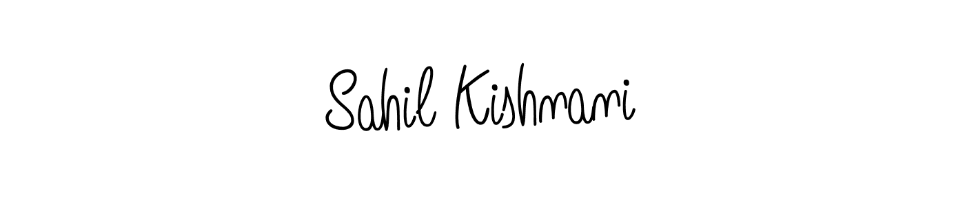 Sahil Kishnani stylish signature style. Best Handwritten Sign (Angelique-Rose-font-FFP) for my name. Handwritten Signature Collection Ideas for my name Sahil Kishnani. Sahil Kishnani signature style 5 images and pictures png