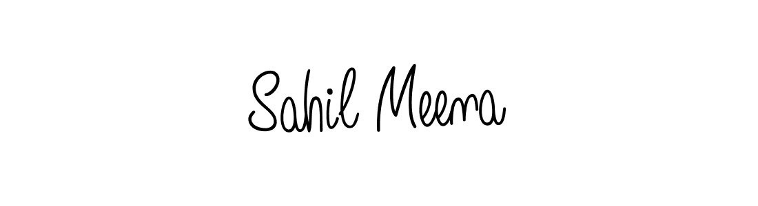 How to Draw Sahil Meena signature style? Angelique-Rose-font-FFP is a latest design signature styles for name Sahil Meena. Sahil Meena signature style 5 images and pictures png