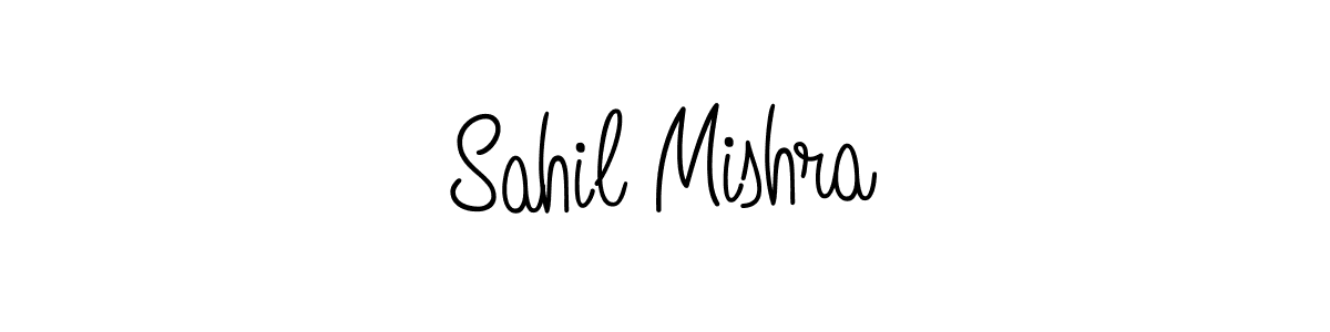 The best way (Angelique-Rose-font-FFP) to make a short signature is to pick only two or three words in your name. The name Sahil Mishra include a total of six letters. For converting this name. Sahil Mishra signature style 5 images and pictures png