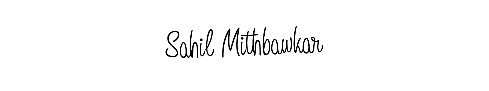 Use a signature maker to create a handwritten signature online. With this signature software, you can design (Angelique-Rose-font-FFP) your own signature for name Sahil Mithbawkar. Sahil Mithbawkar signature style 5 images and pictures png