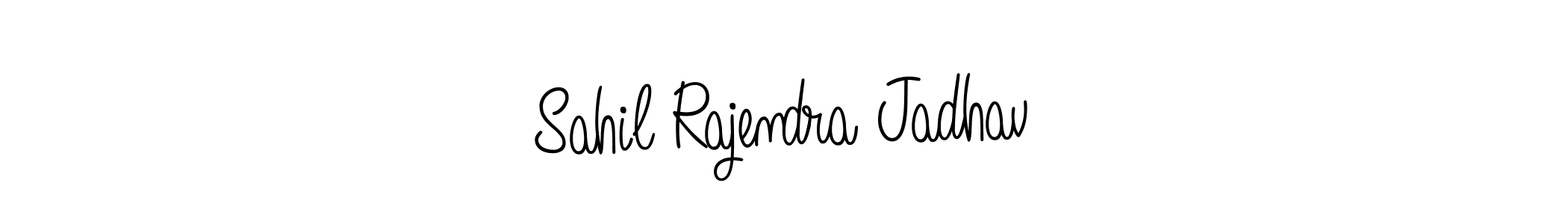 The best way (Angelique-Rose-font-FFP) to make a short signature is to pick only two or three words in your name. The name Sahil Rajendra Jadhav include a total of six letters. For converting this name. Sahil Rajendra Jadhav signature style 5 images and pictures png