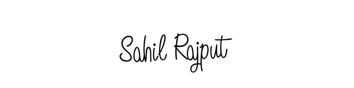 You should practise on your own different ways (Angelique-Rose-font-FFP) to write your name (Sahil Rajput) in signature. don't let someone else do it for you. Sahil Rajput signature style 5 images and pictures png