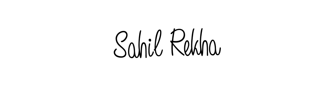 Make a beautiful signature design for name Sahil Rekha. With this signature (Angelique-Rose-font-FFP) style, you can create a handwritten signature for free. Sahil Rekha signature style 5 images and pictures png