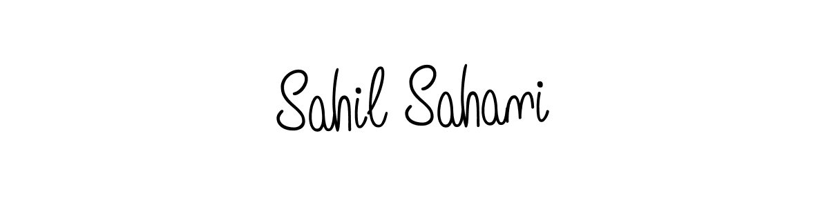 The best way (Angelique-Rose-font-FFP) to make a short signature is to pick only two or three words in your name. The name Sahil Sahani include a total of six letters. For converting this name. Sahil Sahani signature style 5 images and pictures png