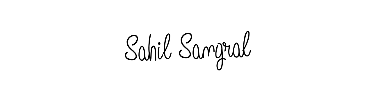 Design your own signature with our free online signature maker. With this signature software, you can create a handwritten (Angelique-Rose-font-FFP) signature for name Sahil Sangral. Sahil Sangral signature style 5 images and pictures png