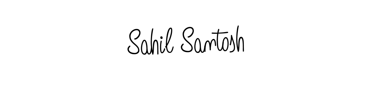 You should practise on your own different ways (Angelique-Rose-font-FFP) to write your name (Sahil Santosh) in signature. don't let someone else do it for you. Sahil Santosh signature style 5 images and pictures png