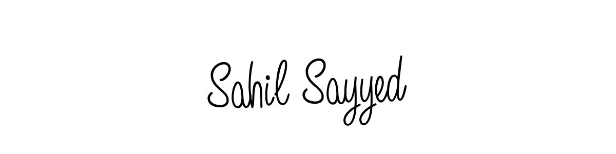 Use a signature maker to create a handwritten signature online. With this signature software, you can design (Angelique-Rose-font-FFP) your own signature for name Sahil Sayyed. Sahil Sayyed signature style 5 images and pictures png