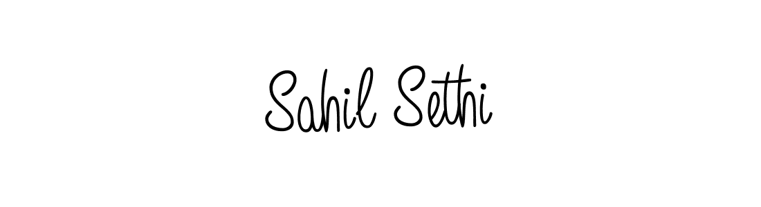 Make a beautiful signature design for name Sahil Sethi. With this signature (Angelique-Rose-font-FFP) style, you can create a handwritten signature for free. Sahil Sethi signature style 5 images and pictures png