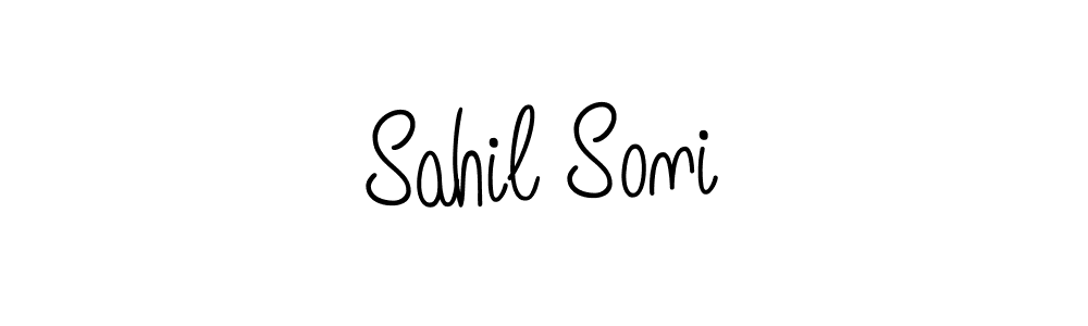 How to make Sahil Soni name signature. Use Angelique-Rose-font-FFP style for creating short signs online. This is the latest handwritten sign. Sahil Soni signature style 5 images and pictures png