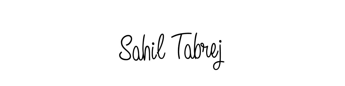 Check out images of Autograph of Sahil Tabrej name. Actor Sahil Tabrej Signature Style. Angelique-Rose-font-FFP is a professional sign style online. Sahil Tabrej signature style 5 images and pictures png