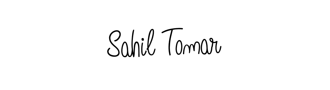 You should practise on your own different ways (Angelique-Rose-font-FFP) to write your name (Sahil Tomar) in signature. don't let someone else do it for you. Sahil Tomar signature style 5 images and pictures png