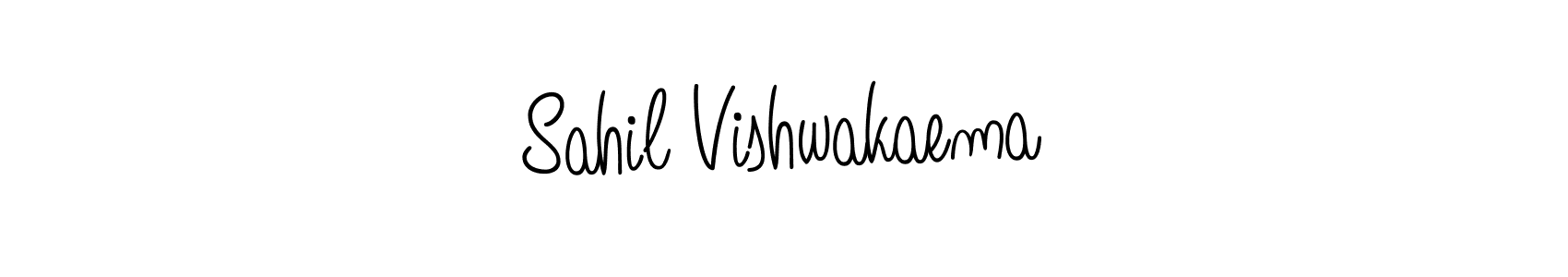 Create a beautiful signature design for name Sahil Vishwakaema. With this signature (Angelique-Rose-font-FFP) fonts, you can make a handwritten signature for free. Sahil Vishwakaema signature style 5 images and pictures png