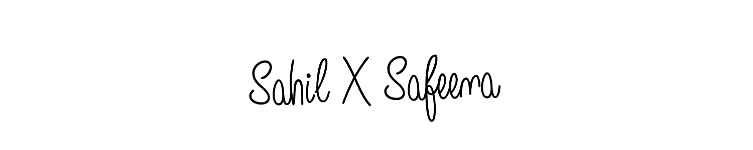 This is the best signature style for the Sahil X Safeena name. Also you like these signature font (Angelique-Rose-font-FFP). Mix name signature. Sahil X Safeena signature style 5 images and pictures png