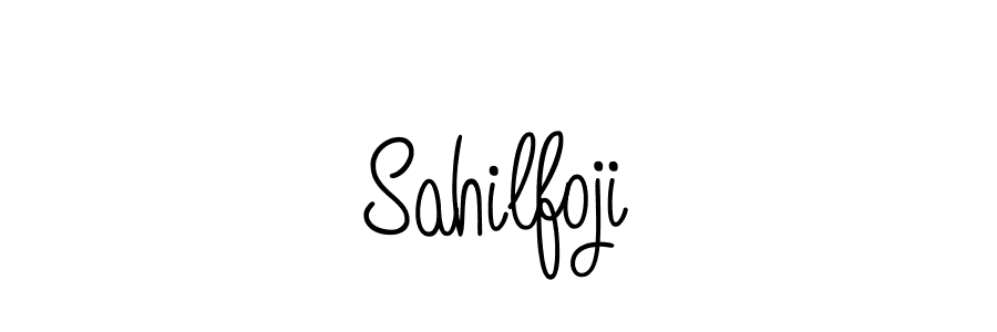 Use a signature maker to create a handwritten signature online. With this signature software, you can design (Angelique-Rose-font-FFP) your own signature for name Sahilfoji. Sahilfoji signature style 5 images and pictures png
