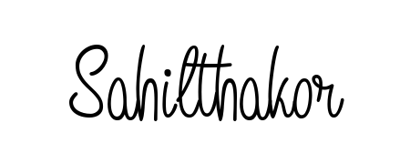 Elevate your brand with a stunning Sahilthakor eSignature. The Angelique-Rose-font-FFP style provides a balanced, flowing aesthetic for everyday signing. Sahilthakor signature style 5 images and pictures png