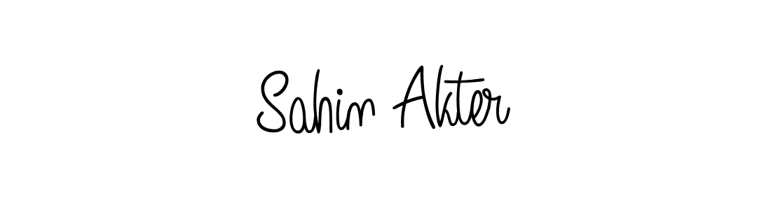 How to make Sahin Akter name signature. Use Angelique-Rose-font-FFP style for creating short signs online. This is the latest handwritten sign. Sahin Akter signature style 5 images and pictures png