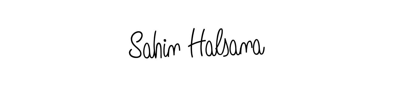 How to make Sahin Halsana name signature. Use Angelique-Rose-font-FFP style for creating short signs online. This is the latest handwritten sign. Sahin Halsana signature style 5 images and pictures png