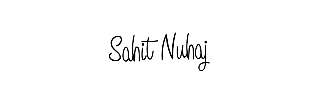 Design your own signature with our free online signature maker. With this signature software, you can create a handwritten (Angelique-Rose-font-FFP) signature for name Sahit Nuhaj. Sahit Nuhaj signature style 5 images and pictures png