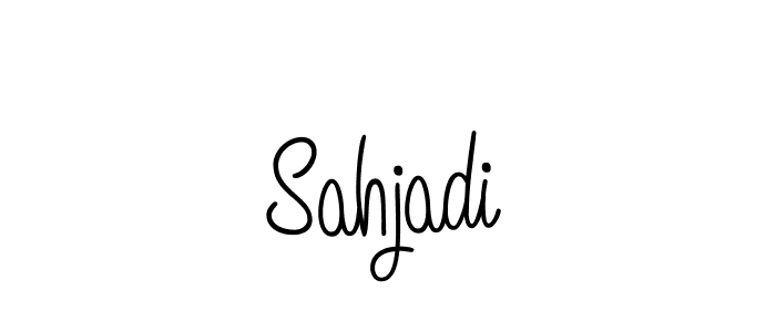 Use a signature maker to create a handwritten signature online. With this signature software, you can design (Angelique-Rose-font-FFP) your own signature for name Sahjadi. Sahjadi signature style 5 images and pictures png