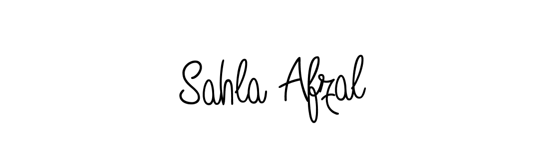 You should practise on your own different ways (Angelique-Rose-font-FFP) to write your name (Sahla Afzal) in signature. don't let someone else do it for you. Sahla Afzal signature style 5 images and pictures png